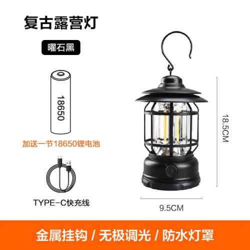 飞图乐（FTLY）户外复古照明灯 曜石黑（LYD0102）